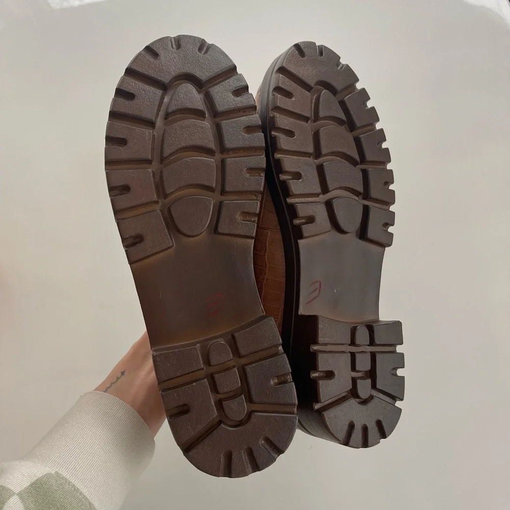 Shop Sols Maddie Chunky Platform Leather Loafer - 11